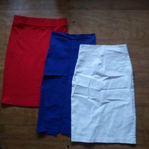 Red, white, and blue skirts